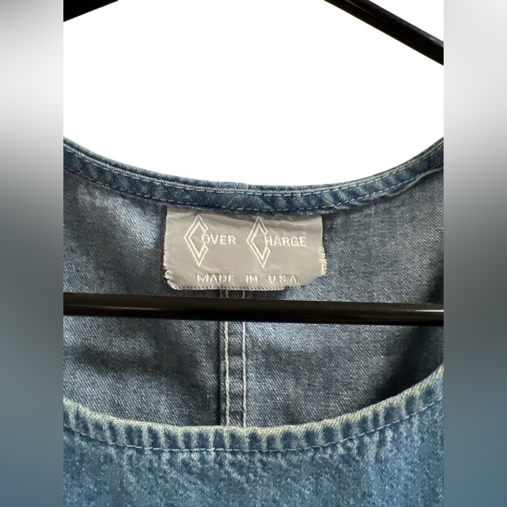 Vintage cover charge denim tribal dress - Picture 4 of 4